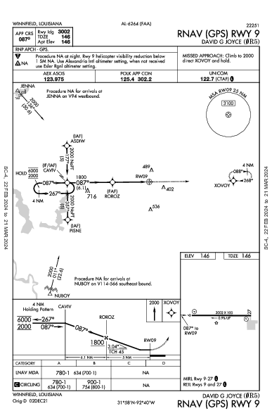 David G Joyce Winnfield, LA (0R5): RNAV (GPS) RWY 09 (IAP)