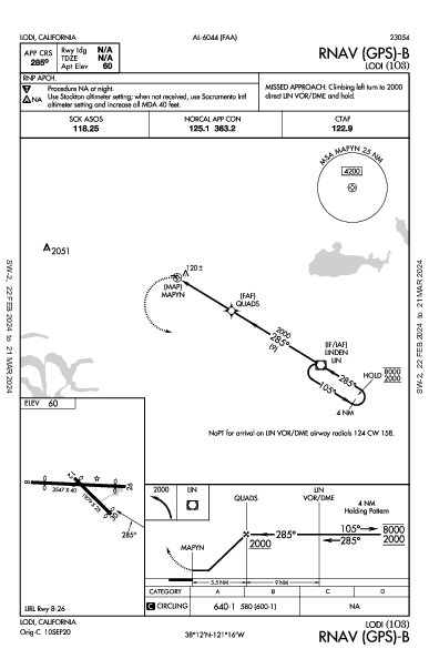 Lodi Lodi, CA (1O3): RNAV (GPS)-B (IAP)