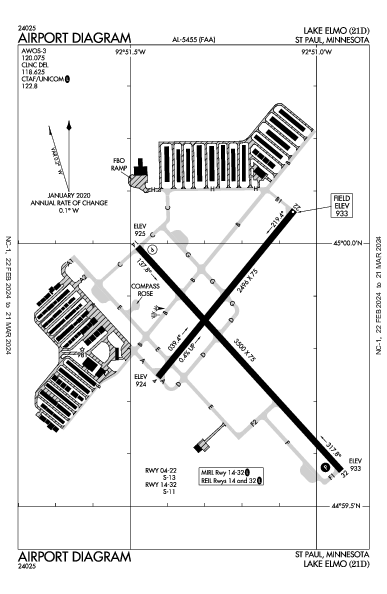 Lake Elmo St Paul, MN (21D): AIRPORT DIAGRAM (APD)