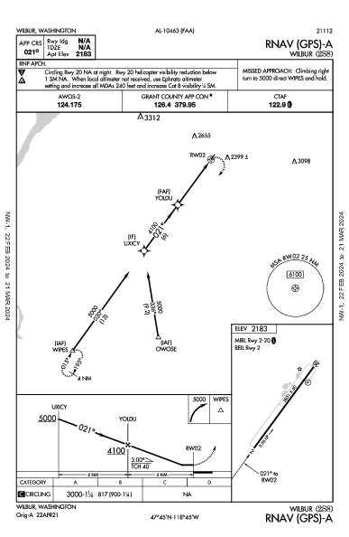 Wilbur Wilbur, WA (2S8): RNAV (GPS)-A (IAP)