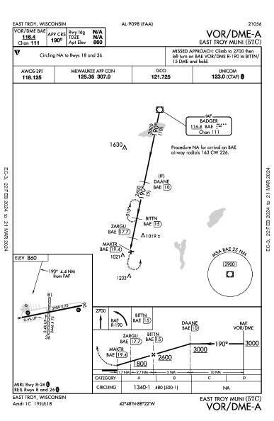 East Troy Muni East Troy, WI (57C): VOR/DME-A (IAP)