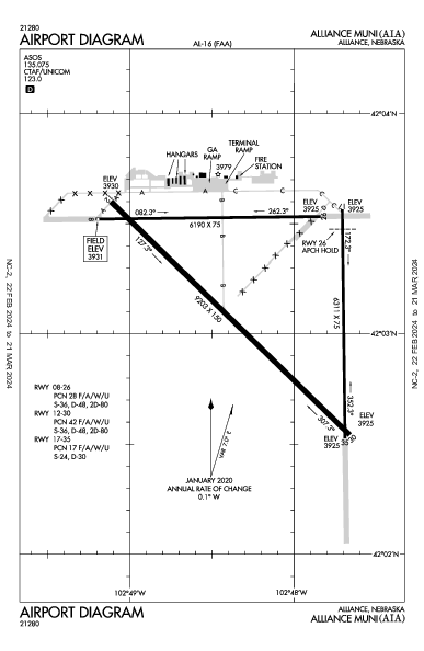 Alliance Muni Alliance, NE (KAIA): AIRPORT DIAGRAM (APD)