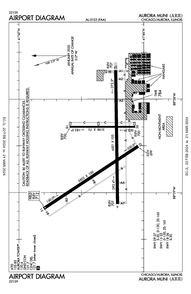 Aurora Muni Chicago/Aurora, IL (KARR): AIRPORT DIAGRAM (APD)