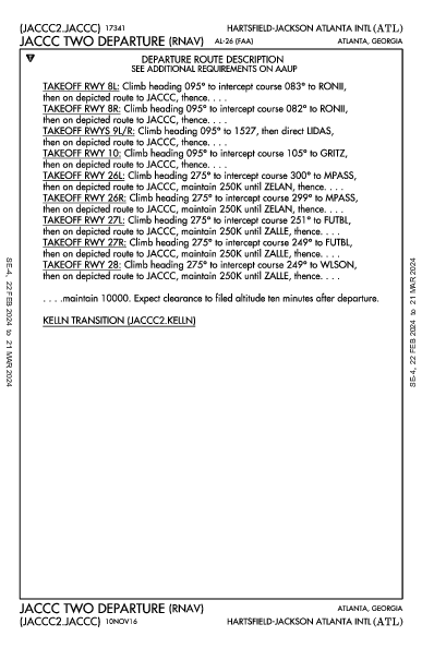 哈茨菲尔德－杰克逊亚特兰大国际机场 Atlanta, GA (KATL): JACCC TWO (RNAV) (DP)