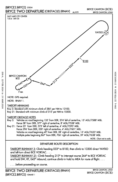 Bryce Canyon Bryce Canyon, UT (KBCE): BRYCE TWO (OBSTACLE) (RNAV) (ODP)