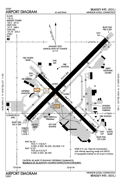 Bradley Intl Windsor Locks, CT (KBDL): AIRPORT DIAGRAM (APD)