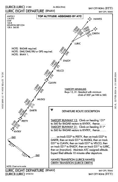 Bay City Rgnl Bay City, TX (KBYY): LURIC EIGHT (RNAV) (DP)