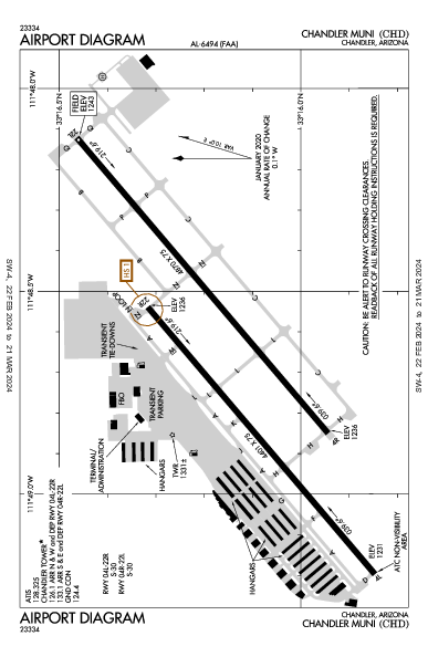 Chandler Muni Chandler, AZ (KCHD): AIRPORT DIAGRAM (APD)