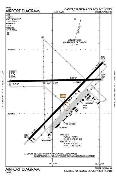 Casper/Natrona County Intl Casper, WY (KCPR): AIRPORT DIAGRAM (APD)