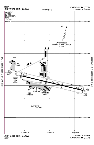 Carson City Carson City, NV (KCXP): AIRPORT DIAGRAM (APD)