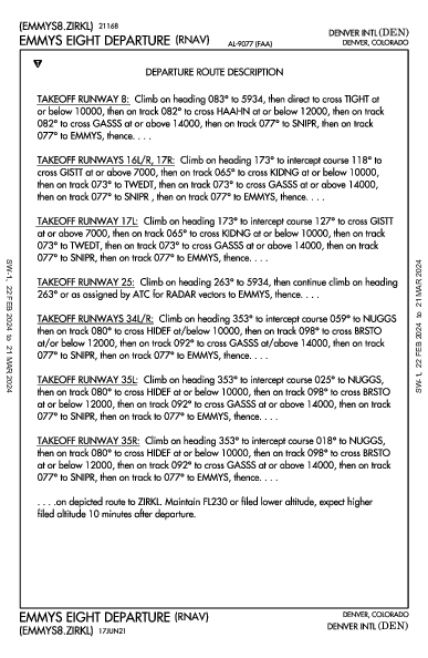 مطار دنفر الدولي Denver, CO (KDEN): EMMYS EIGHT (RNAV) (DP)