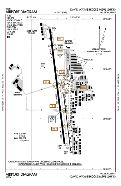 Hooks Mem Houston, TX (KDWH): AIRPORT DIAGRAM (APD)