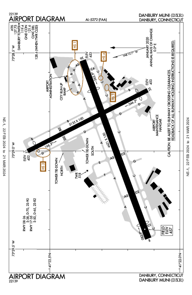 Danbury Muni Danbury, CT (KDXR): AIRPORT DIAGRAM (APD)