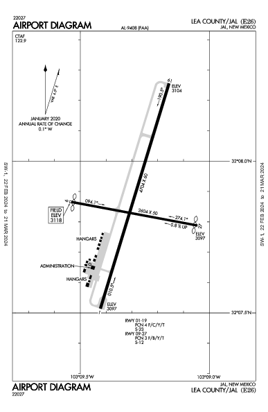 Lea County/Jal Jal, NM (E26): AIRPORT DIAGRAM (APD)