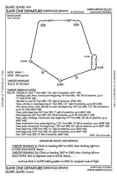 Phifer Airfield Wheatland, WY (KEAN): SLATR ONE (OBSTACLE) (RNAV) (ODP)