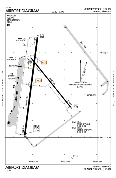 Kearney Rgnl Kearney, NE (KEAR): AIRPORT DIAGRAM (APD)