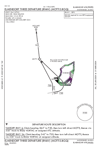 Elmendorf Afb Anchorage, AK (PAED): ELMENDORF THREE (RNAV) (DP)