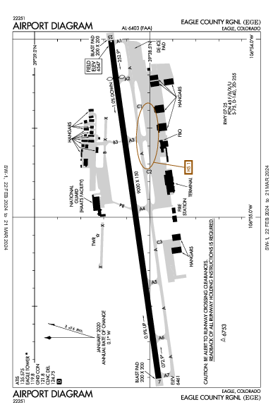 Eagle County Eagle, CO (KEGE): AIRPORT DIAGRAM (APD)