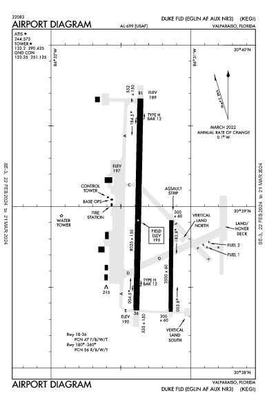 Duke Field Crestview, FL (KEGI): AIRPORT DIAGRAM (APD)