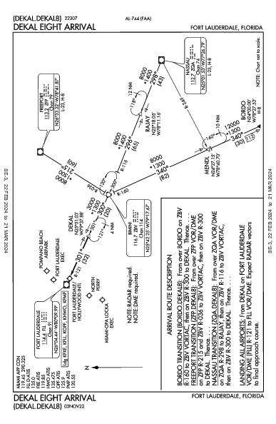 Fort Lauderdale Intl Fort Lauderdale, FL (KFLL): DEKAL EIGHT (STAR)