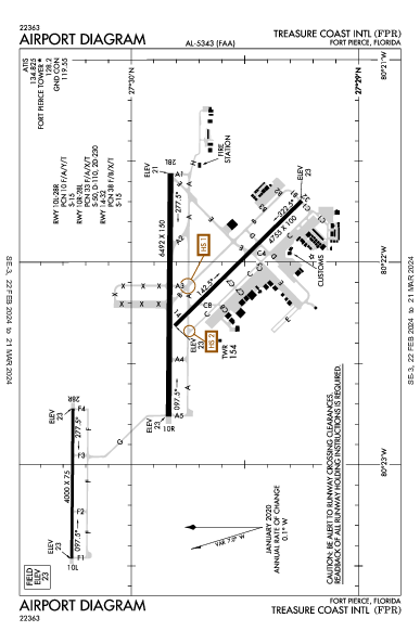 Treasure Coast Intl Fort Pierce, FL (KFPR): AIRPORT DIAGRAM (APD)