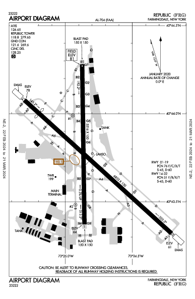 Republic Farmingdale, NY (KFRG): AIRPORT DIAGRAM (APD)