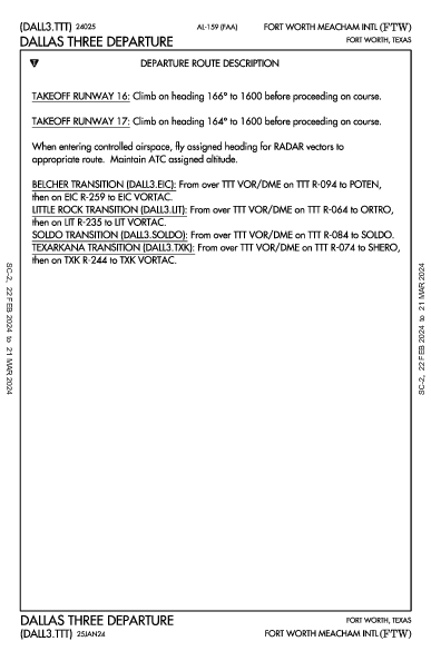 Fort Worth Meacham Intl Fort Worth, TX (KFTW): DALLAS THREE (DP)