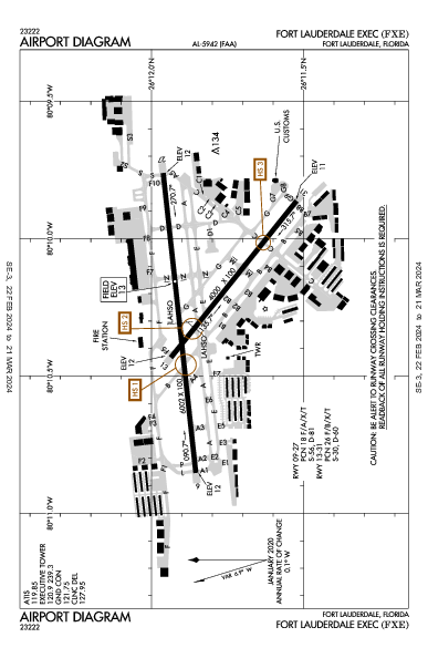 Fort Lauderdale Exec Fort Lauderdale, FL (KFXE): AIRPORT DIAGRAM (APD)