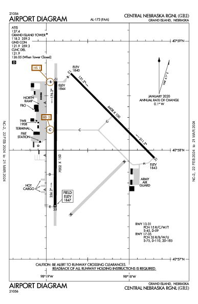 Central Nebraska Rgnl Grand Island, NE (KGRI): AIRPORT DIAGRAM (APD)