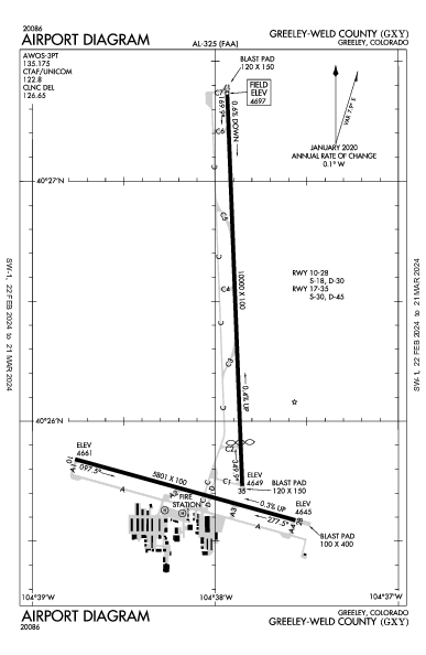 Greeley-Weld County Greeley, CO (KGXY): AIRPORT DIAGRAM (APD)