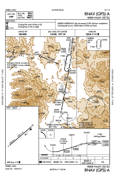 Heber Valley Heber, UT (KHCR): RNAV (GPS)-A (IAP)