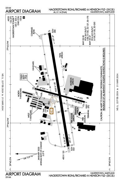 Hagerstown Rgnl Hagerstown, MD (KHGR): AIRPORT DIAGRAM (APD)