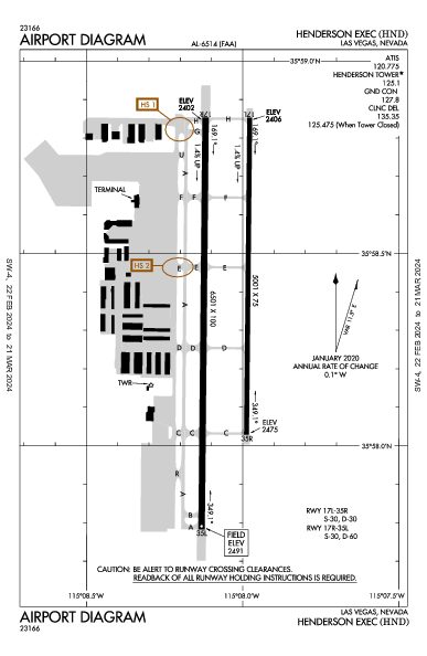 Henderson Exec Las Vegas, NV (KHND): AIRPORT DIAGRAM (APD)