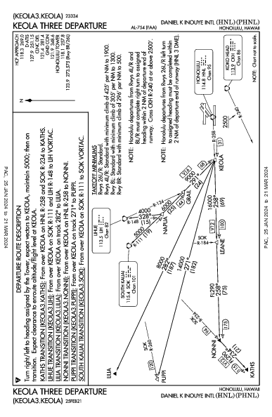 Int'l de Honolulu Honolulu, HI (PHNL): KEOLA THREE (DP)