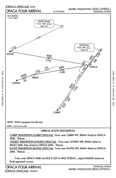 Int'l de Honolulu Honolulu, HI (PHNL): OPACA FOUR (STAR)