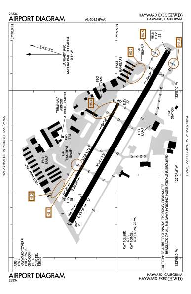 Hayward Exec Hayward, CA (KHWD): AIRPORT DIAGRAM (APD)