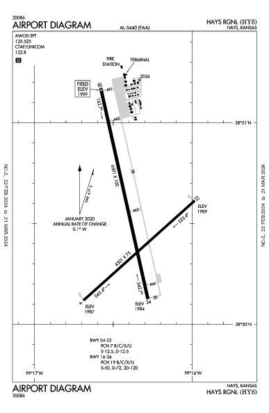 Hays Rgnl Hays, KS (KHYS): AIRPORT DIAGRAM (APD)