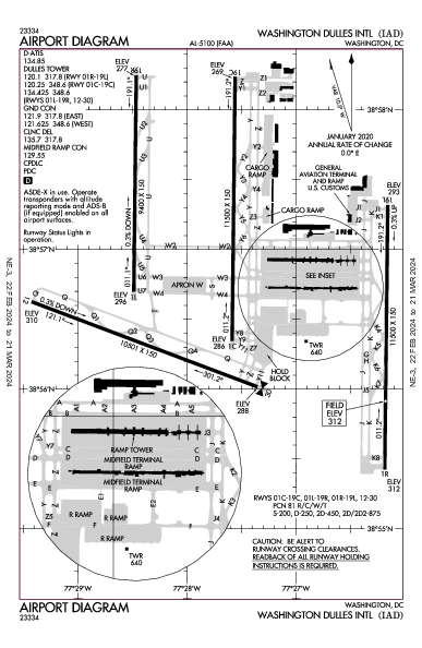 Int'l Washington Dulles Washington, DC (KIAD): AIRPORT DIAGRAM (APD)