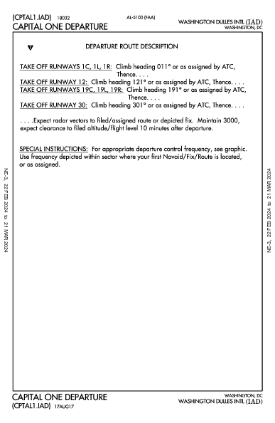 Вашингтонский имени Даллеса Washington, DC (KIAD): CAPITAL ONE (DP)