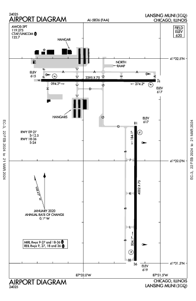 Lansing Muni Chicago, IL (KIGQ): AIRPORT DIAGRAM (APD)