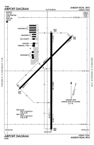 Ankeny Rgnl Ankeny, IA (KIKV): AIRPORT DIAGRAM (APD)