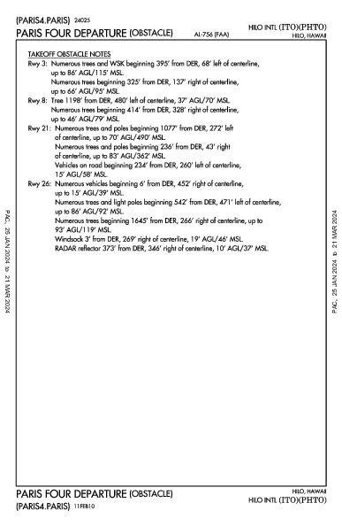 Hilo Intl Hilo, HI (PHTO): PARIS FOUR (OBSTACLE) (ODP)