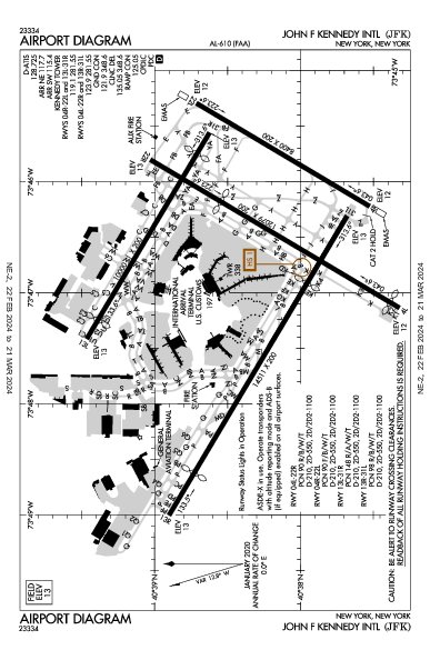 Международный имени Джона Кеннеди New York, NY (KJFK): AIRPORT DIAGRAM (APD)