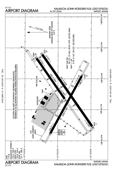 Kalaeloa Kapolei, HI (PHJR): AIRPORT DIAGRAM (APD)