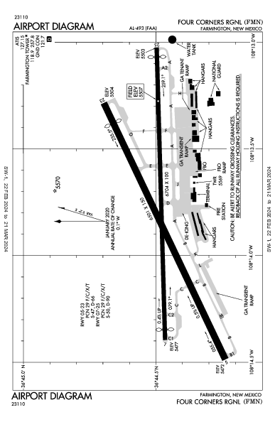 Four Corners Rgnl Airport (Farmington, NM): KFMN Airport Diagram