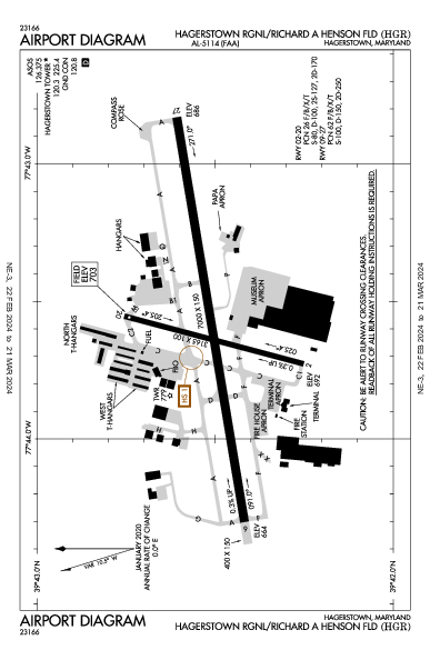 Hagerstown Rgnl Airport (Hagerstown, MD): KHGR Airport Diagram