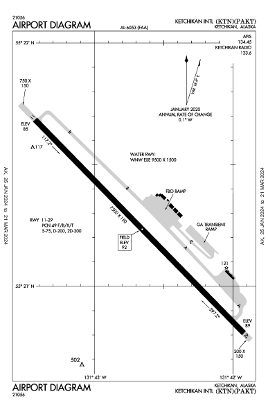 Ketchikan Intl Ketchikan, AK (PAKT): AIRPORT DIAGRAM (APD)