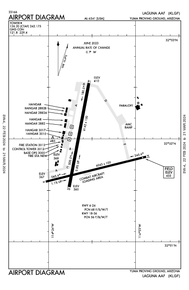 Yuma Proving Ground Yuma Proving Ground (Yuma), AZ (KLGF): AIRPORT DIAGRAM (APD)