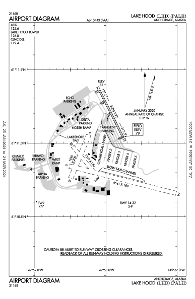 Lake Hood Anchorage, AK (PALH): AIRPORT DIAGRAM (APD)