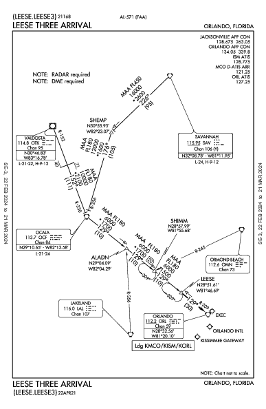 مطار أورلاندو الدولي Orlando, FL (KMCO): LEESE THREE (STAR)